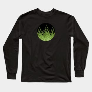 Gooders Green flames Long Sleeve T-Shirt